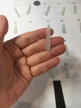 Load image into Gallery viewer, 100% Natural type A icy watery light green white narrow rectangle Jadeite Jade safe and sound pendant group BS139 Add on item
