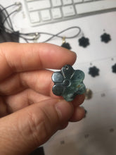 Load image into Gallery viewer, 100% Natural type A blue green gray black Guatemala jadeite Frost Blossom Pendant group AZ193 Add on item
