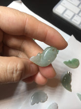 Load image into Gallery viewer, 100% Natural type A clear/ sunny green/ purple jadeite jade 3D fish Pendant BL71
