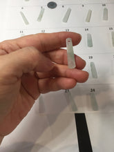 Load image into Gallery viewer, 100% Natural type A icy watery light green white narrow rectangle Jadeite Jade safe and sound pendant group BS139 Add on item
