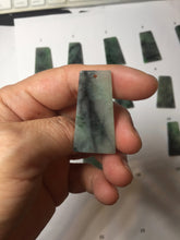 Load image into Gallery viewer, 100% Natural Type A Sunny Green Dark Green Black Gray Misty Mountain Forest Jadeite Jade Safe and Sound Pendant Group BS121
