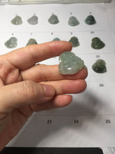 Load image into Gallery viewer, 100% Natural type A icy watery oily dark green(油青) happy Buddha jadeite pendant BS126
