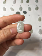 Load image into Gallery viewer, 100% Natural type A light green/light green/white/purple/gray jadeite Jade RuYi(如意) pendant PJ130
