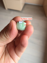 Load image into Gallery viewer, 13mm Type A 100% Natural sunny green/white/light purple olive shape Jadeite Jade LuluTong (Every road is smooth) bead pendant group PB119
