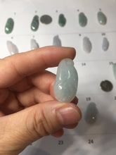 Load image into Gallery viewer, Type A 100% Natural icy watery light green/white/purple jadeite Jade magnolia buds group Pendant PH236
