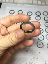 Load image into Gallery viewer, 18.8mm size 8 3/4 100% natural type A icy watery green/blue Guatemala jadeite jade band ring group PE27
