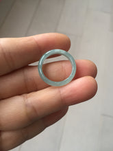 Load image into Gallery viewer, 16.3mm size 5 3/4 100% natural type A icy watery green/blue Guatemala jadeite jade band ring group PA221
