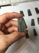 Load image into Gallery viewer, 100% Natural Type A Sunny Green Dark Green Black Gray Misty Mountain Forest Jadeite Jade Safe and Sound Pendant Group BS121
