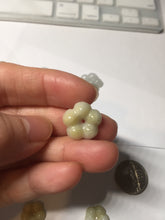 Load image into Gallery viewer, Type A 100% Natural light green/white/purple jadeite Jade Hawaiian flower Pendant AA66
