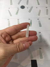 Load image into Gallery viewer, 100% Natural type A icy watery light green white narrow rectangle Jadeite Jade safe and sound pendant group BS139 Add on item
