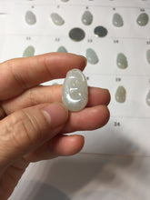 Load image into Gallery viewer, 100% Natural type A light green/light green/white/purple/gray jadeite Jade RuYi(如意) pendant PJ130
