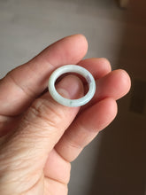 Load image into Gallery viewer, Size 4 1/2 -9 1/4 100% natural type A light green/purple/white jadeite band ring group PD199
