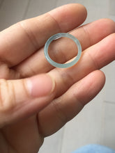 Load image into Gallery viewer, 16.3mm size 5 3/4 100% natural type A icy watery green/blue Guatemala jadeite jade band ring group PA221
