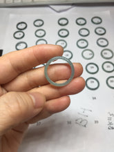 Load image into Gallery viewer, 17.5mm 7 1/4 100% natural type A icy watery green/blue icy watery Guatemala jadeite jade band ring group PJ33
