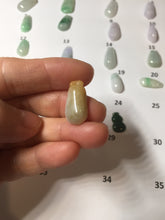 Load image into Gallery viewer, 100% Natural type A sunny green white purple yellow Jadeite Jade blessed melon pendant group PA209
