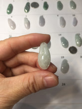 Load image into Gallery viewer, Type A 100% Natural icy watery light green/white/purple jadeite Jade magnolia buds group Pendant PH236
