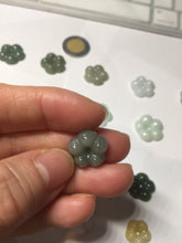 Load image into Gallery viewer, Type A 100% Natural light green/white/purple jadeite Jade Hawaiian flower Pendant AA66
