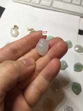 Load image into Gallery viewer, Type A 100% Natural icy watery sunny green/purple/white/yellow Jadeite Jade Peach Pendant group BF151
