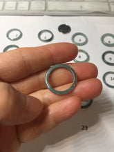 Load image into Gallery viewer, 16.5mm size 6 100% natural type A icy watery green/blue icy watery Guatemala jadeite jade band ring group PA256
