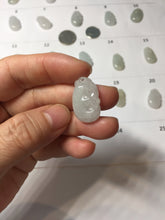 Load image into Gallery viewer, 100% Natural type A light green/light green/white/purple/gray jadeite Jade RuYi(如意) pendant PJ130
