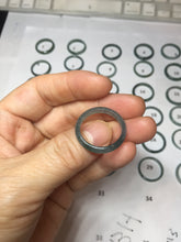 Load image into Gallery viewer, 18.8mm size 8 3/4 100% natural type A icy watery green/blue Guatemala jadeite jade band ring group PE27
