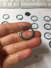 Load image into Gallery viewer, 16.5mm size 6 100% natural type A icy watery green/blue icy watery Guatemala jadeite jade band ring group PA256
