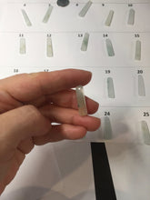 Load image into Gallery viewer, 100% Natural type A icy watery light green white narrow rectangle Jadeite Jade safe and sound pendant group BS139 Add on item
