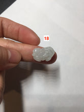 Load image into Gallery viewer, 100% natural type A icy watery jadeite jade green/white 3D PiXiu(貔貅) pendant group necklace F160
