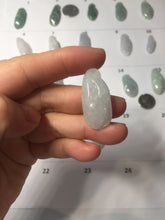 Load image into Gallery viewer, Type A 100% Natural icy watery light green/white/purple jadeite Jade magnolia buds group Pendant PH236
