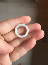 Load image into Gallery viewer, Size 4 1/2 -9 1/4 100% natural type A light green/purple/white jadeite band ring group PD199
