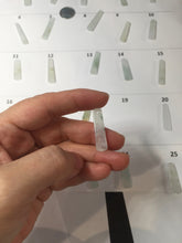 Load image into Gallery viewer, 100% Natural type A icy watery light green white narrow rectangle Jadeite Jade safe and sound pendant group BS139 Add on item
