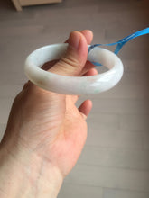 Load image into Gallery viewer, 52mm certified Type A 100% Natural sunny green/white/red oval Jadeite Jade bangle E92-0263
