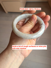 Load image into Gallery viewer, 52-60mm certified Type A 100% Natural green yellow purple gray black Jadeite Jade bangle GL54
