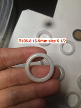 Load image into Gallery viewer, Size 6 1/2-8 100% natural type A white  jadeite jade band ring R106
