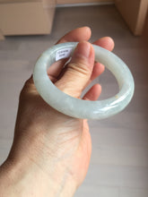 Load image into Gallery viewer, 55mm 100% natural type A icy watery light green yellow jadeite jade bangle Y155-5249
