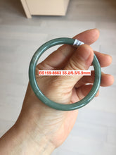 Load image into Gallery viewer, 55-62mm Certified type A 100% Natural dark green/blue/black slim round cut Guatemala Jadeite bangle(different size with defects) group GL30
