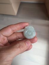 Load image into Gallery viewer, 100% Natural Type A Light Green Gray Jadeite Jade Lucky Fortune Seashell (福贝) Pendant Group PH235
