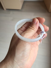 Load image into Gallery viewer, 48.7mm certified 100% natural type A light green purple white thin square style jadeite bangle PH227-0980
