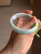 Load image into Gallery viewer, 56.7mm certified type A 100% Natural light green/blue purple Jadeite Jade bangle AB2-1325
