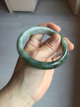 Load image into Gallery viewer, 58.2mm Certified Type A 100% Natural dark green gray black jadeite Jade bangle PD170-6281
