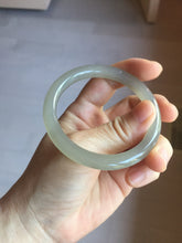 Load image into Gallery viewer, 卖了  54mm Certified 100% Natural icy gray black (灰冰) nephrite jade bangle HT137-3358
