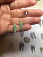 Load image into Gallery viewer, 100% Natural type A icy watery purple/green/white Chili Pepper Jadeite Jade earring group B201
