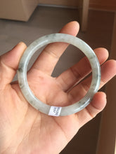 Load image into Gallery viewer, 58.5mm certified 100% natural Type A white dark green ink painting (水墨) round cut jadeite jade bangle PC160-3157
