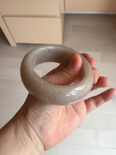 Load image into Gallery viewer, 53mm 100% natural light purple/pale pink/beige with flying snow chubby Quartzite (Shetaicui jade) bangle SY77
