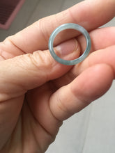 Load image into Gallery viewer, 16.3mm size 5 3/4 100% natural type A icy watery green/blue Guatemala jadeite jade band ring group PA221
