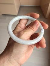 Load image into Gallery viewer, 60mm Certified Type A 100% Natural light green white round cut jadeite Jade bangle PB261-(3216)
