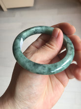 Load image into Gallery viewer, 50mm certified 100% natural Type A light green/gray/purple jadeite jade bangle BS114-6639
