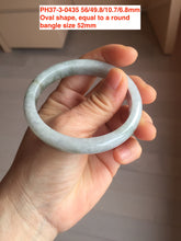 Load image into Gallery viewer, Certified Type A 100% Natural dark green white purple oval Jadeite bangle group PH37
