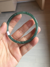 Load image into Gallery viewer, 59.5mm Certified Type A 100% Natural dark green/blue/gray/black Guatemala Jadeite bangle PJ97-3444
