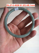 Load image into Gallery viewer, 54-62mm Certified type A 100% Natural dark green/blue/gray slim round cut guatemala  Jadeite bangle(different size with defects) group GL47
